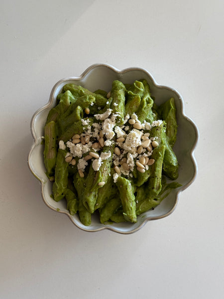 Green Goddess Wholemeal Pasta with Hormone-Supportive Elixir